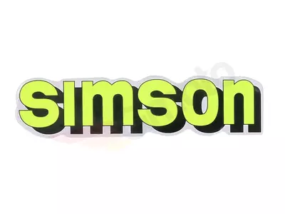 Schriftzug Simson Folie / Aufkleber Tank neongelb, schwarz für Simson S51