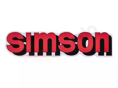 Simson raudonas juodas S51 bako lipdukas