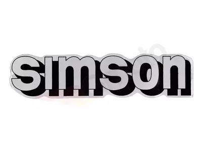 Ασημί και μαύρο αυτοκόλλητο δεξαμενής Simson S51
