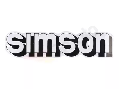 Simsonin valkoinen ja musta Simson S51 -säiliötarra