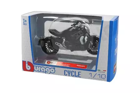 Ducati XDiavel S fekete motorkerékpár 1:18 modell BBurago-4