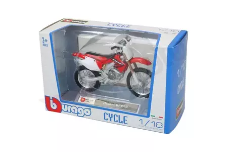 Motocykl Honda CRF 450R Red model 1:18 BBurago-4
