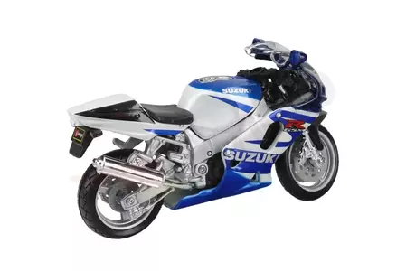 Motociklas Suzuki GSX-R 750 Baltas/mėlynas modelis 1:18 BBurago-3