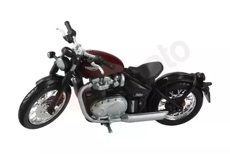 Motocykl Triumph Bonneville Bobber Deep Red model 1:18 BBurago