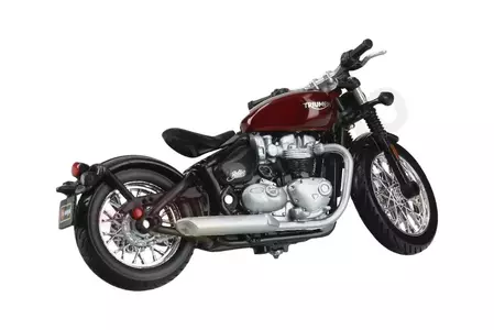 Motorcykel Triumph Bonneville Bobber Deep Red model 1:18 BBurago-2