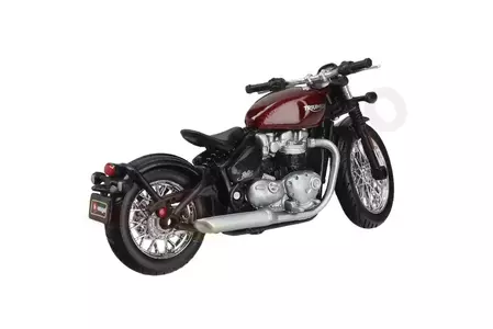 Moto Triumph Bonneville Bobber Deep Red modello 1:18 BBurago-3