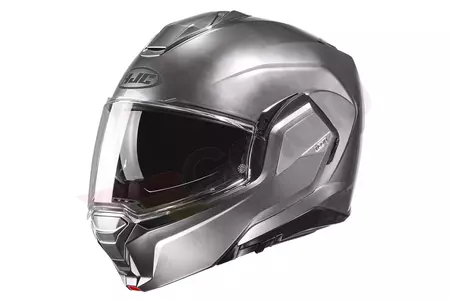 HJC I100 HYPER SILVER L casco moto mandíbula-1