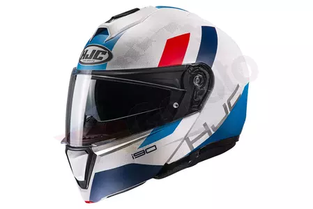 Kask motocyklowy szczękowy HJC I90 SYREX WHITE/BLUE/RED - I90-SYR-MC21SF-L