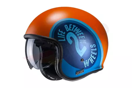HJC V30 HARVEY ORANGE/BLUE open face motorbike helmet L - V30-HAR-MC27SF-L