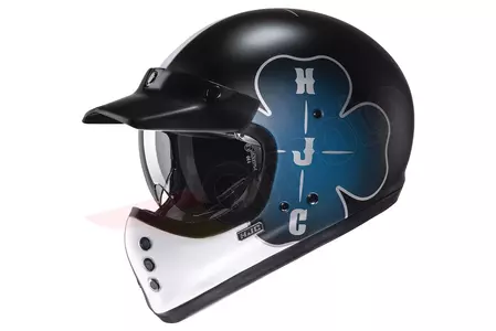 Kask motocyklowy enduro HJC V60 OFERA BLUE/WHITE L-1