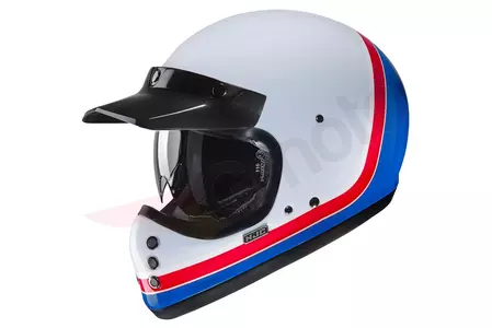 HJC V60 SCOBY WHITE/RED/BLUE casco enduro moto L-1