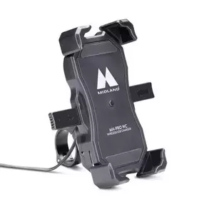 Suporte universal para smartphone com carregador indutivo Midland MH-PRO WC-2