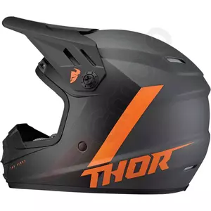Thor Junior Sector Chev Cross Enduro Helm schwarz/grau/orange S-2