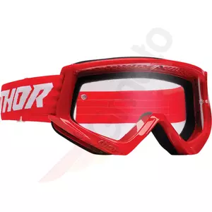Óculos de proteção para motociclistas Thor Combat Junior cross enduro vermelho/branco-1