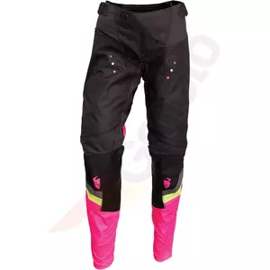 Thor Pulse Rev pantaloni de enduro cross pentru femei negru/roz 7/8-1