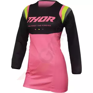 Thor Pulse Rev Sweatshirt Damen Cross Enduro rosa/schwarz M-1