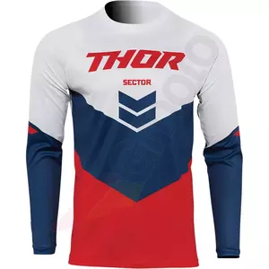 Thor Junior Sector Chev sweatshirt cross enduro blanc/vert/rouge S-1