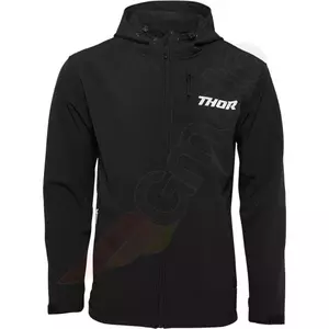 Thor Softshell jacka sweatshirt med huva svart 2XL - 2920-0682