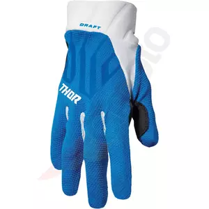 Thor Draft cross enduro rukavice modrá/biela L-1