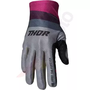 Mănuși MTB Thor Assist React gri/violet 2XL - 3360-0067