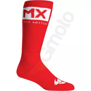 Thor Junior MX cross enduro ponožky červená/biela 1-6-1