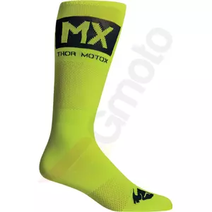 Thor Junior Cool MX cross enduro zokni fluo/fekete 1-6