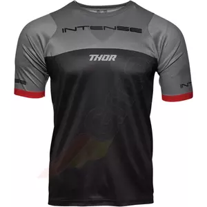 Camisola de manga curta Thor Intense Team MTB preta/cinzenta/vermelha XS - 5120-0056
