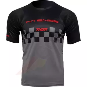 Thor Intense Chex MTB shirt korte mouw zwart/grijs XL - 5120-0148