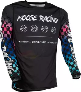 Moose Racing M1 суитшърт черен, син и розов M-1