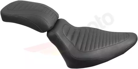 Asiento Mustang Synthetic Leather Ribbed Tripper negro - 76736