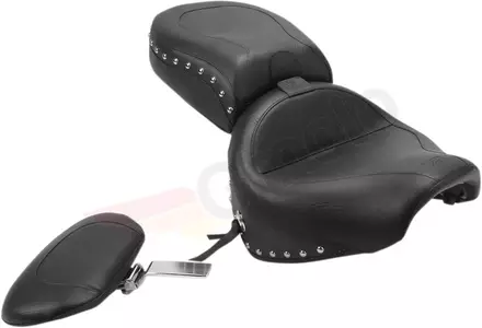 Siedzenie Mustang Vinyl 2-Up Seat Touring Concho czarne  - 79190