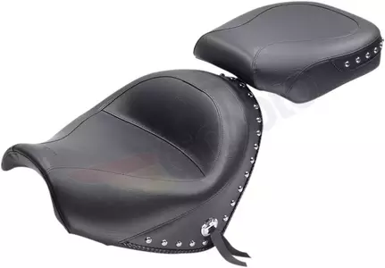 Mustang Vinyl 2-Up Seat Touring Concho musta - 76060