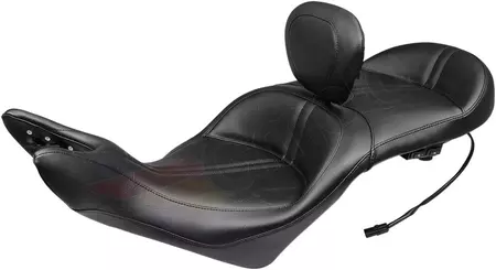 Mustang Vinyl 2-Up Seat Stitched black-1