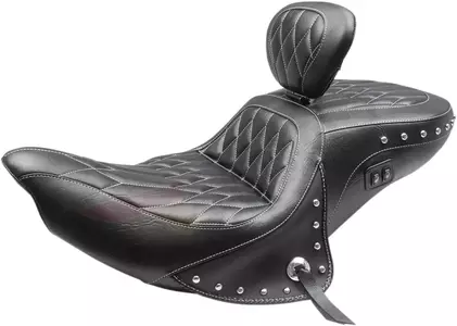 Siedzenie Mustang Vinyl 2-Up Seat Concho czarne  - 79664WT 