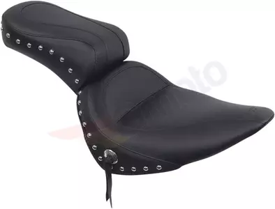Siedzenie Mustang Naugahyde 2-Up Seat Concho czarne  - 75303