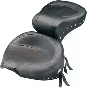 Siedzenie Mustang Naugahyde 2-Up Seat Concho czarne  - 75503