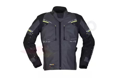 Modeka Taran Flash Textil-Motorradjacke schwarz-dunkelgrau-neon M-1
