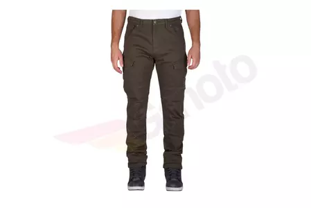 Modeka Brandon Cargo hlače za motoriste iz olivnega džinsa 34-1
