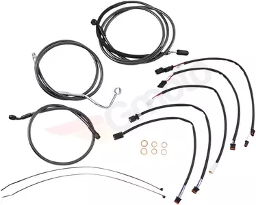 Комплект маркучи и кабели със стоманена оплетка Magnum Black Pearl - 487422