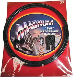 "Magnum Shielding BYO" plieninių pintų stabdžių linijų rinkinys, juodas - 490435A