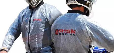 Enduro Cross Risk Racing XXL skaidri motociklininko striukė nuo lietaus-2