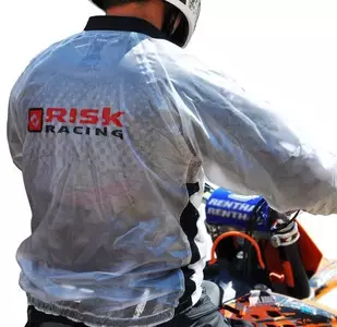 Enduro Cross Risk Racing XXL skaidri motociklininko striukė nuo lietaus-3