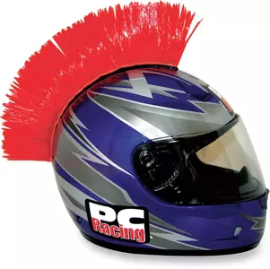 PC Racing Mohawk punainen kypärä Irokeesi