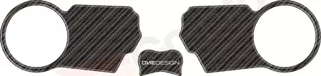 Onedesign PVC Carbon Fiber Motorrad Lenkerablage Aufkleber-1