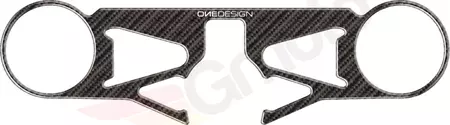 Onedesign PVC Fibra de Carbono moto manillar estante calcomanía - PPSH27P 