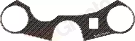 Onedesign PVC süsinikkiust mootorratta juhtraua riiulil kleebis - PPSS21 