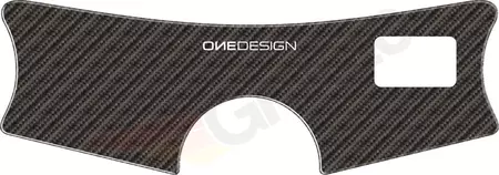 Onedesign PVC Fibra de Carbono moto manillar estante calcomanía - PPSK20P 