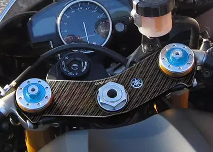 Onedesign PVC kulfiber motorcykel styr hylde mærkat-2