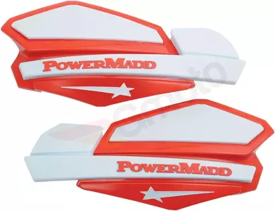 Powermadd/Cobra Star Series 22mm 7/8 червени/бели предпазители за ръце-3