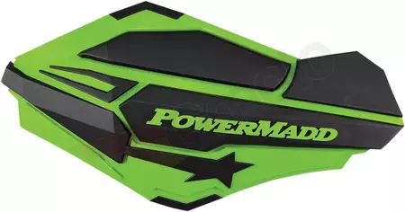 Powermadd/Cobra Star Serie handbeschermers 22mm 7/8 zwart/groen-1